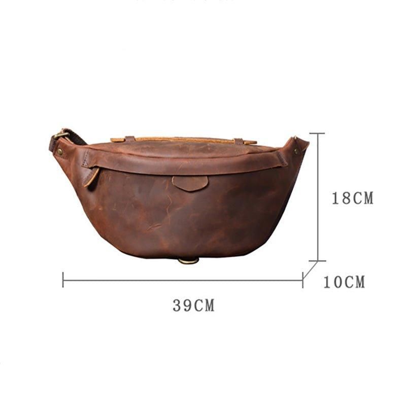 Lehmännahkainen Vintage Cross Body -laukku