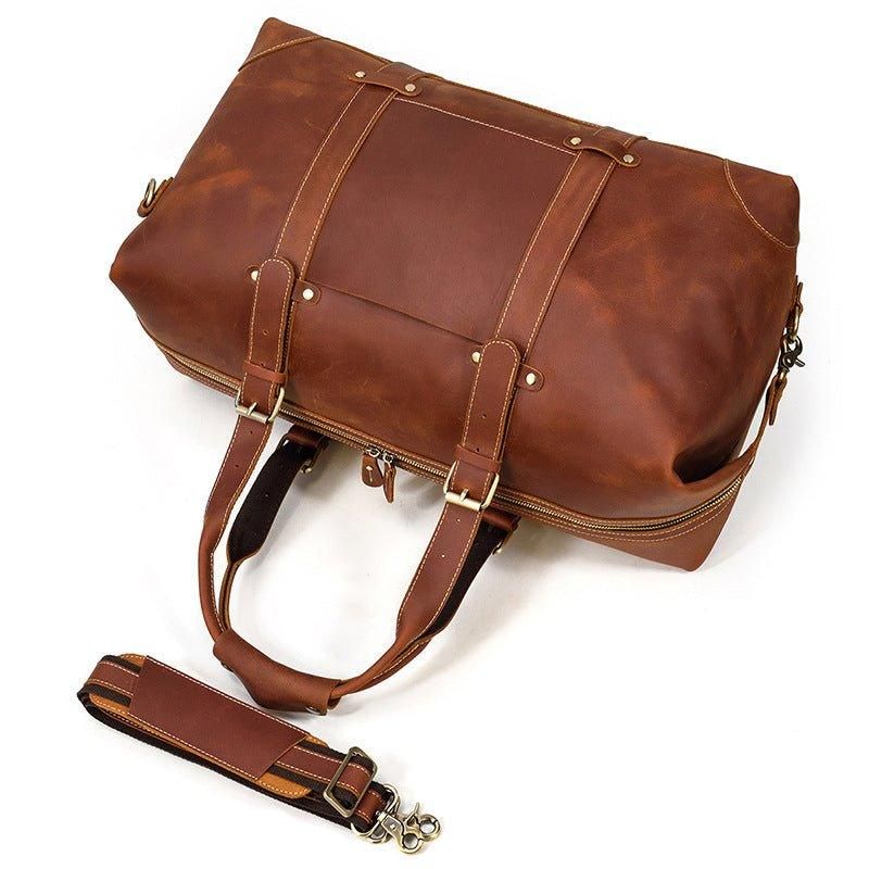 Lehmännahkainen Vintage Duffle Bag -nahkainen